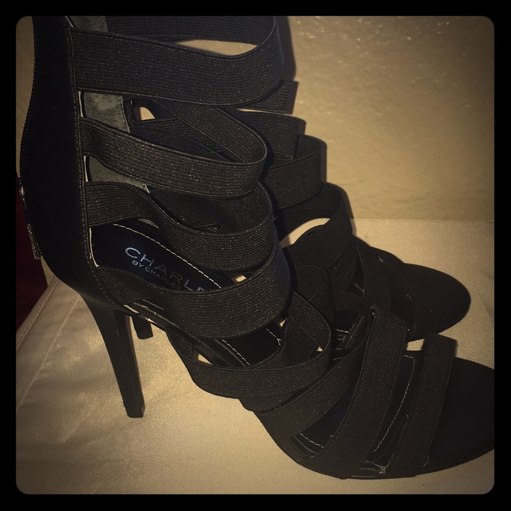 Black strappy stiletto Charles by Charles David